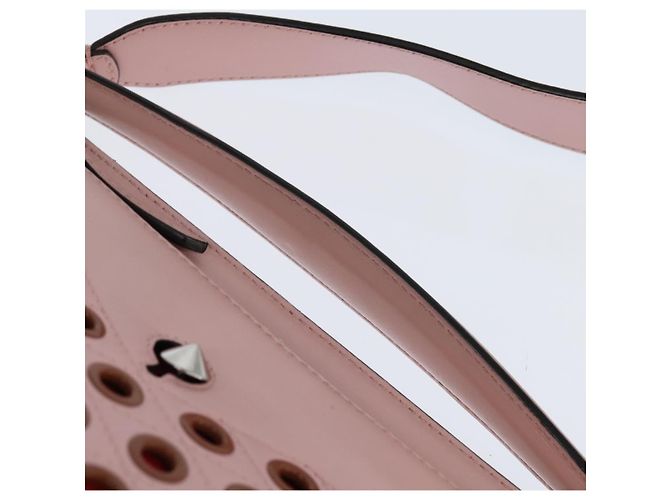 FENDI Dot Com Hand Bag Leather 2way Pink Silver - vista 8
