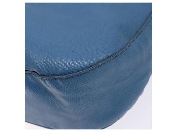 PRADA Shoulder Bag Leather Blue Gold - vista 12