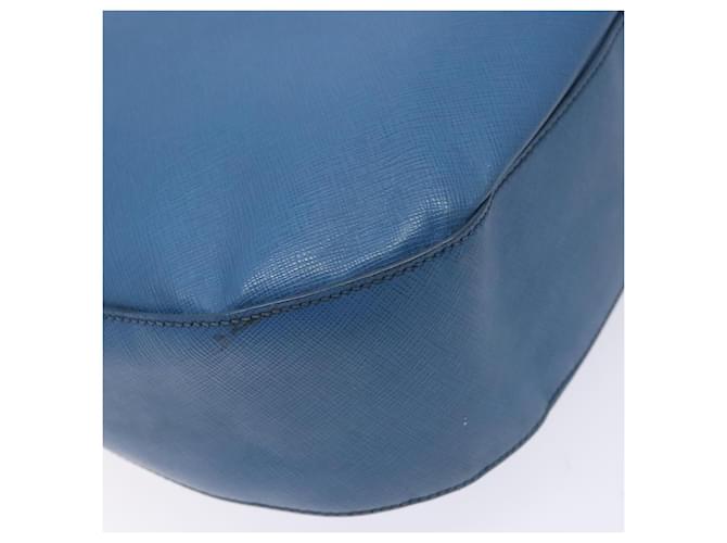 PRADA Shoulder Bag Leather Blue Gold - vista 13