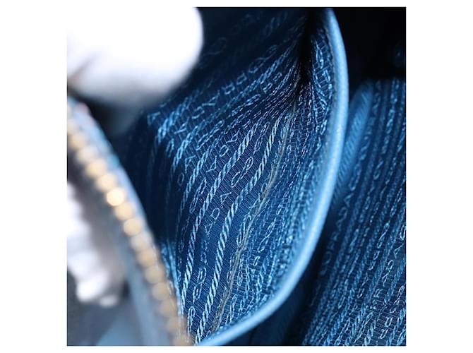 PRADA Shoulder Bag Leather Blue Gold - vista 22