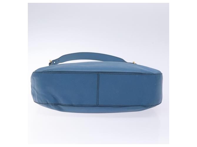 PRADA Shoulder Bag Leather Blue Gold - vista 9