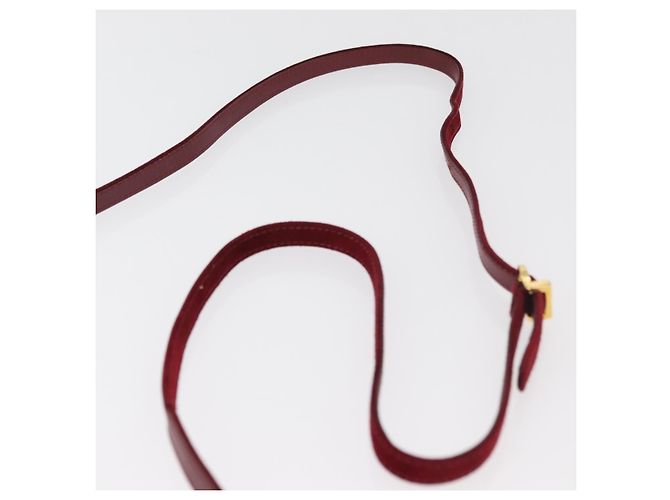 Salvatore Ferragamo Shoulder Bag Suede Red Gold - vista 8