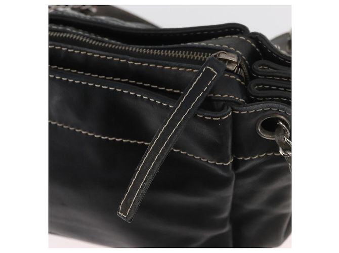 CHANEL Chain Shoulder Bag Lamb Skin Black CC - vista 14