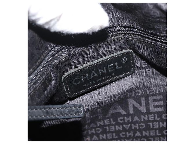 CHANEL Chain Shoulder Bag Lamb Skin Black CC - vista 16