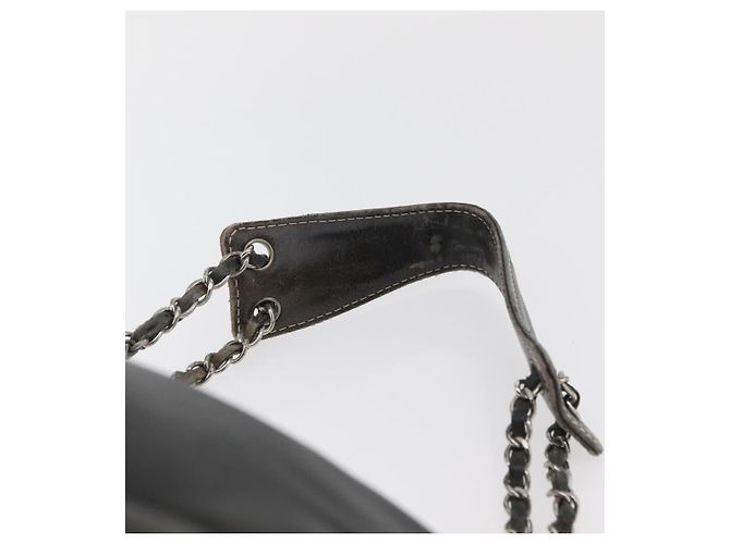 CHANEL Chain Shoulder Bag Lamb Skin Black CC - vista 8