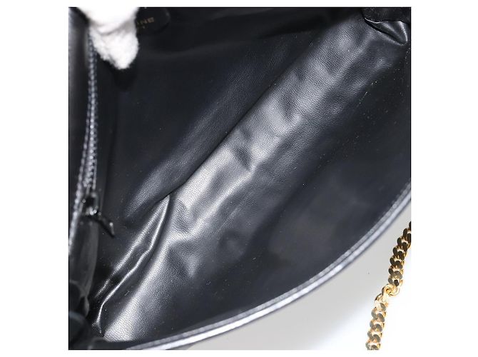 Céline CELINE Chain Shoulder Bag Leather Black Gold - vista 17