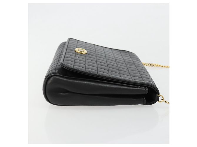 Céline CELINE Chain Shoulder Bag Leather Black Gold - vista 4