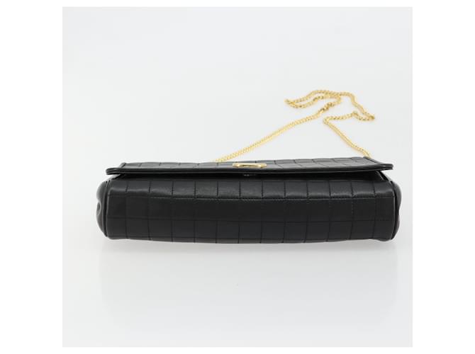 Céline CELINE Chain Shoulder Bag Leather Black Gold - vista 9