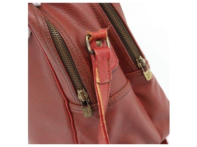 LOUIS VUITTON Challenge Cup Reporter Shoulder Bag Leather Red LV - vista 10