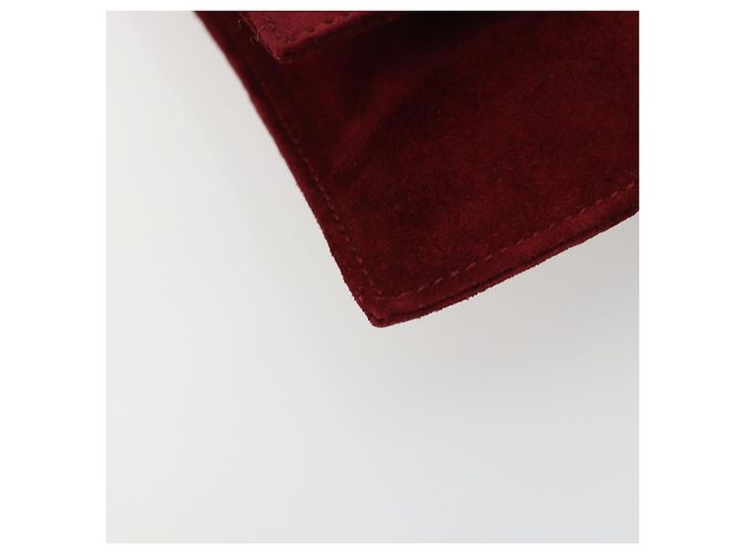 FENDI Plastic Chain Shoulder Bag Suede Red - vista 11