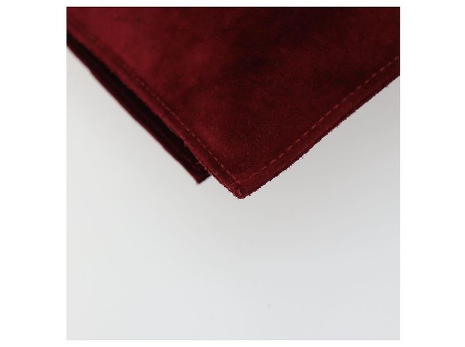 FENDI Plastic Chain Shoulder Bag Suede Red - vista 13