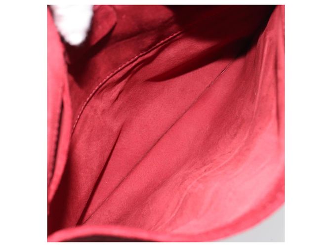 FENDI Plastic Chain Shoulder Bag Suede Red - vista 16