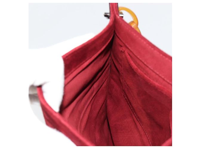 FENDI Plastic Chain Shoulder Bag Suede Red - vista 18