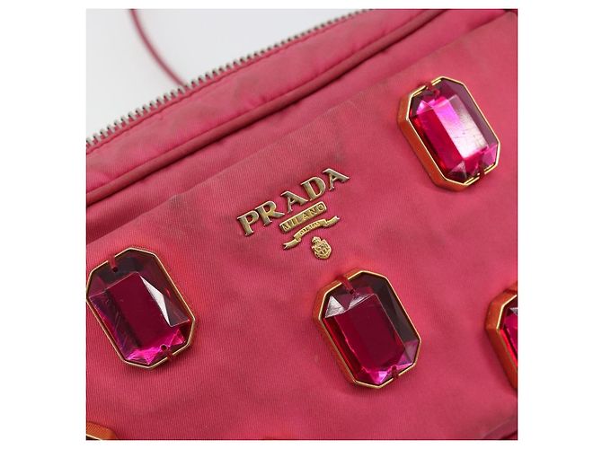 PRADA Shoulder Bag Nylon Pink Gold - vista 18