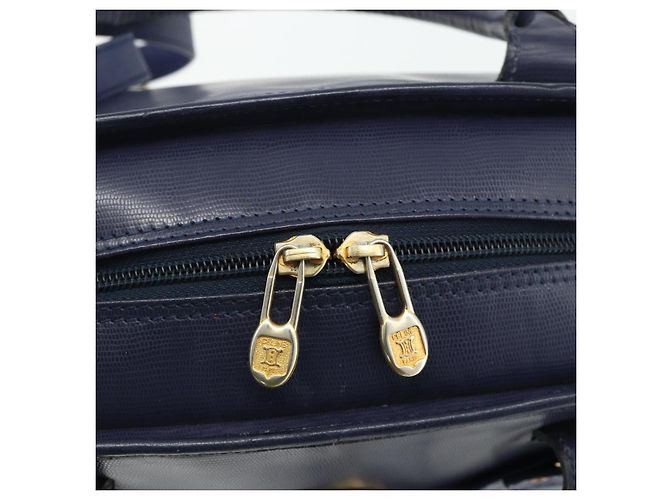 Céline CELINE Hand Bag Leather 2way Navy Gold - vista 16