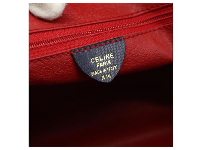 Céline CELINE Hand Bag Leather 2way Navy Gold - vista 17