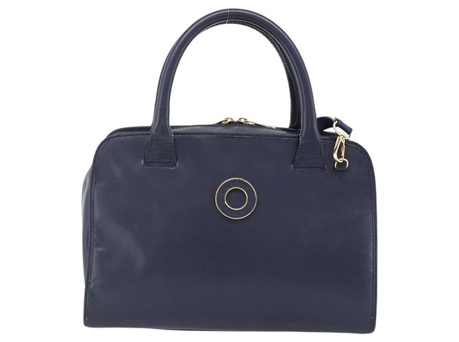 Céline CELINE Hand Bag Leather 2way Navy Gold - vista 2