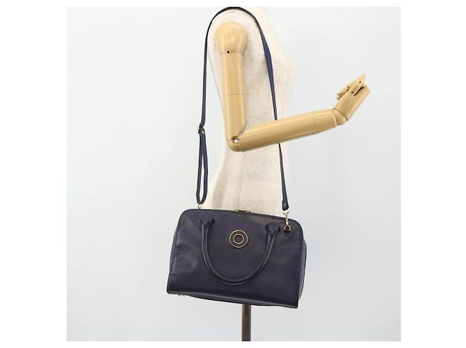 Céline CELINE Hand Bag Leather 2way Navy Gold - vista 23