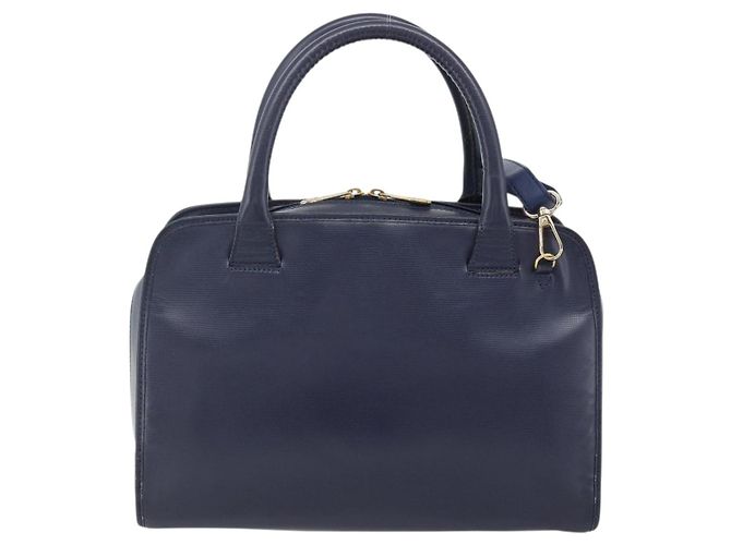 Céline CELINE Hand Bag Leather 2way Navy Gold - vista 3