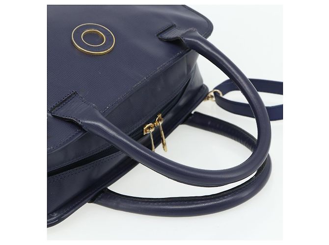 Céline CELINE Hand Bag Leather 2way Navy Gold - vista 7