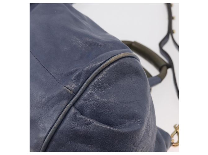 Chloé Chloe Etel Hand Bag Leather 2way Navy Gold - vista 13