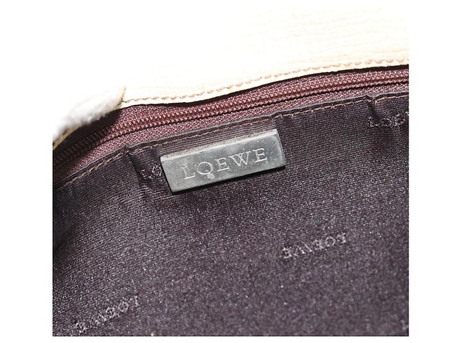 LOEWE Shoulder Bag Leather Ivory Silver - vista 16