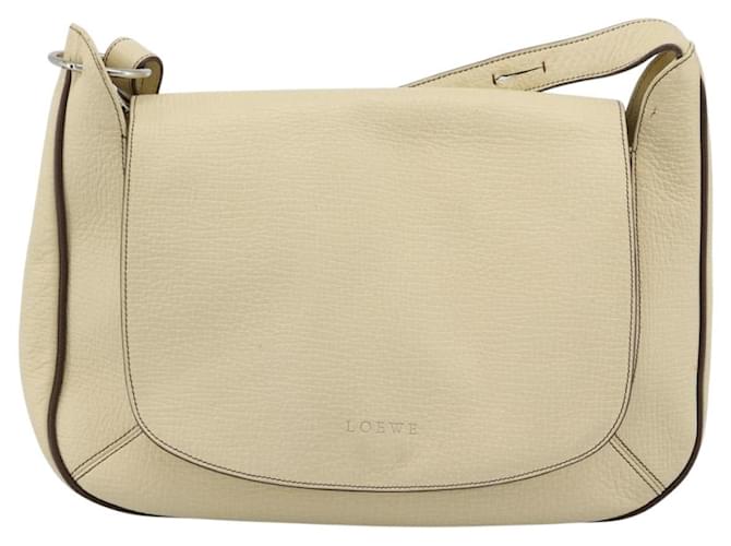 LOEWE Shoulder Bag Leather Ivory Silver - vista 2