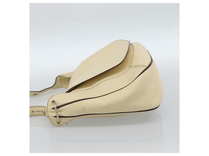 LOEWE Shoulder Bag Leather Ivory Silver - vista 4