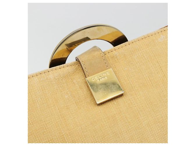 Céline CELINE Circle Shoulder Bag Canvas Yellow Gold - vista 14