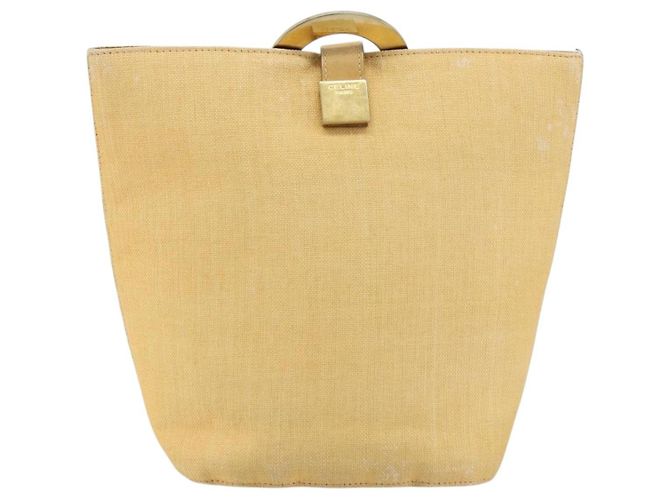 Céline CELINE Circle Shoulder Bag Canvas Yellow Gold - vista 3