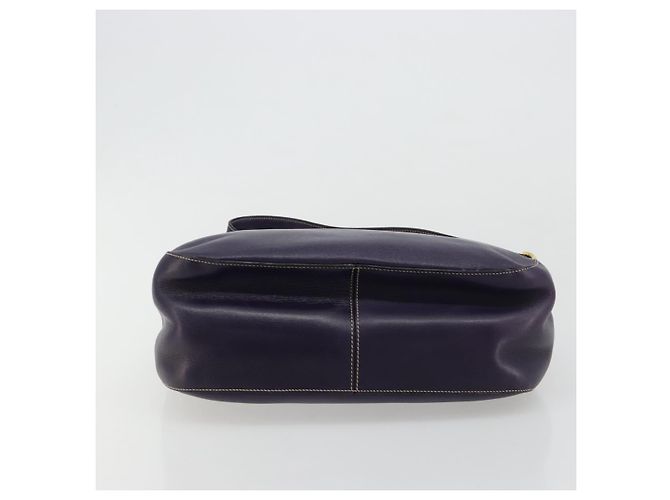 PRADA Chain Shoulder Bag Leather Purple Gold - vista 5