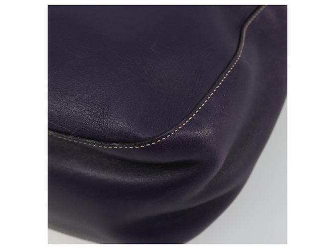 PRADA Chain Shoulder Bag Leather Purple Gold - vista 9
