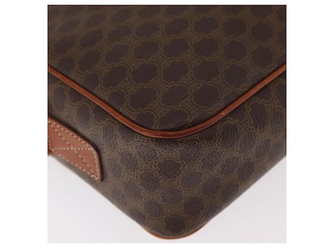 Céline CELINE Macadam Canvas Circle Shoulder Bag PVC Leather Brown Gold - vista 12