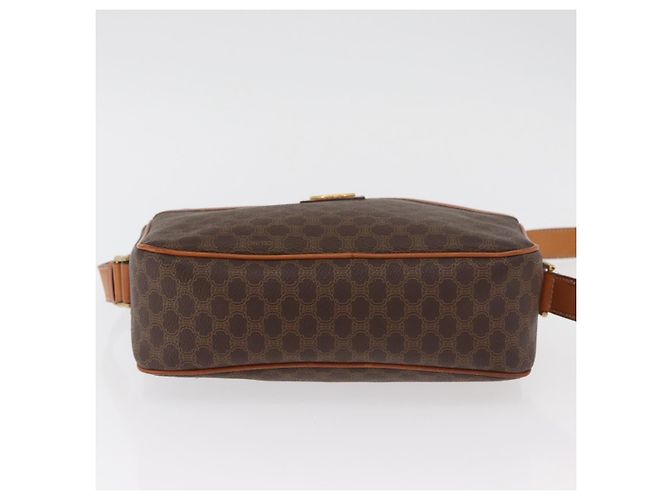 Céline CELINE Macadam Canvas Circle Shoulder Bag PVC Leather Brown Gold - vista 9