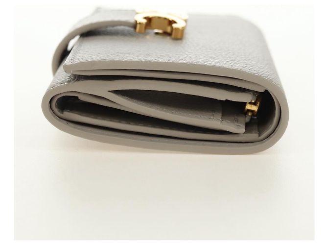 Céline CELINE Triomphe Geldbörse Leder Beige Gold - Ansicht 4