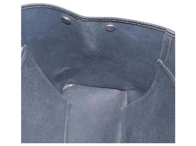 Hermès HERMES Cabak Elan Hand Bag Canvas Silver Navy - vista 18