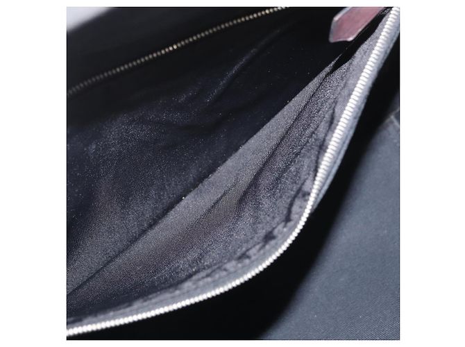 Hermès HERMES Cabak Elan Hand Bag Canvas Silver Navy - vista 21