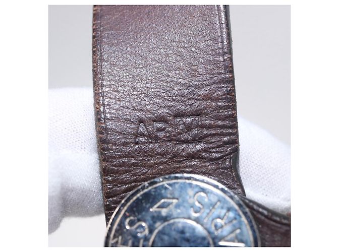 Hermès HERMES Cabak Elan Hand Bag Canvas Silver Navy - vista 22