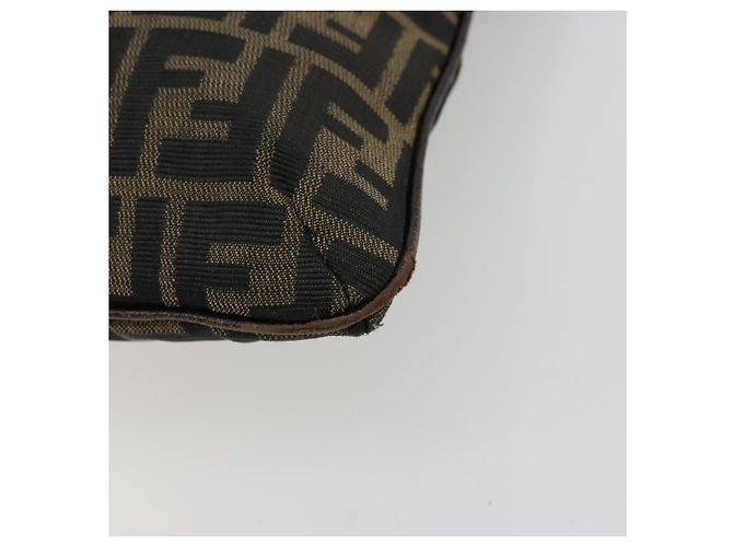FENDI Zucca Canvas Shoulder Bag Black Brown - vista 16