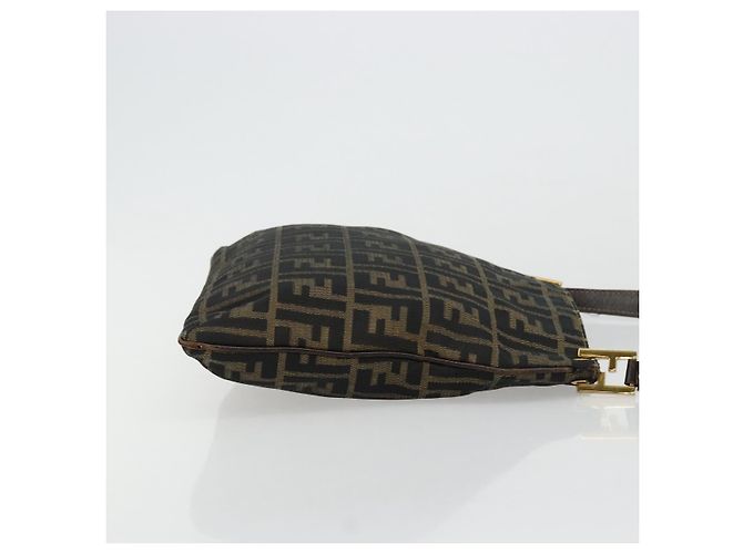 FENDI Zucca Canvas Shoulder Bag Black Brown - vista 3