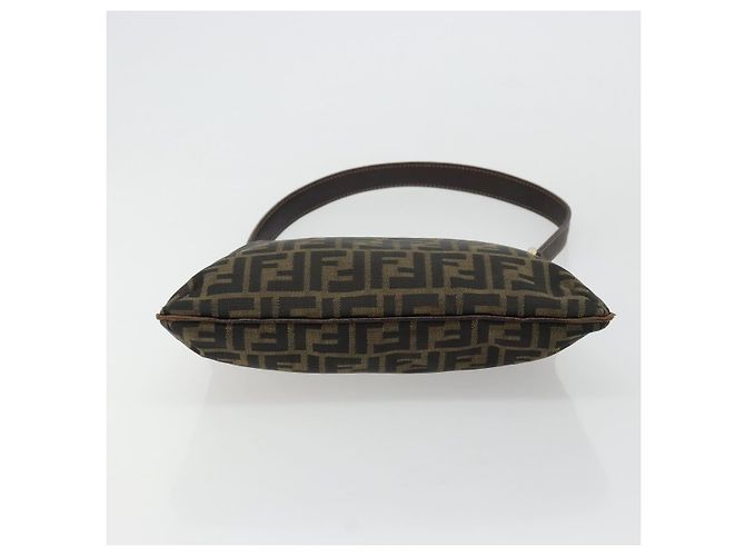 FENDI Zucca Canvas Shoulder Bag Black Brown - vista 5