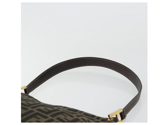 FENDI Zucca Canvas Shoulder Bag Black Brown - vista 8