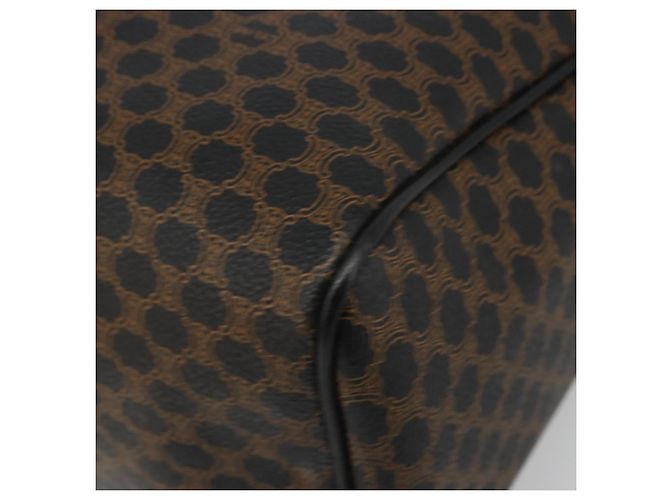 Céline CELINE Macadam Canvas Boston Bag PVC Leather Black Gold - vista 10