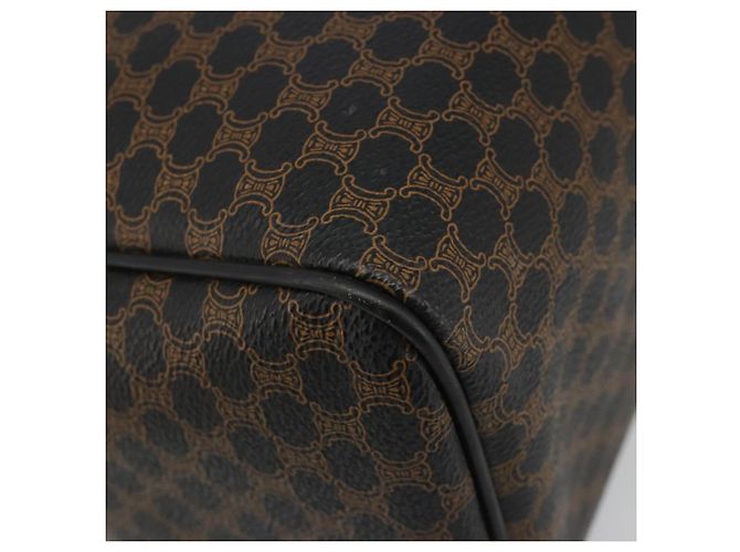 Céline CELINE Macadam Canvas Boston Bag PVC Leather Black Gold - vista 11
