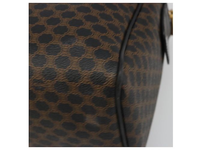 Céline CELINE Macadam Canvas Boston Bag PVC Leather Black Gold - vista 12