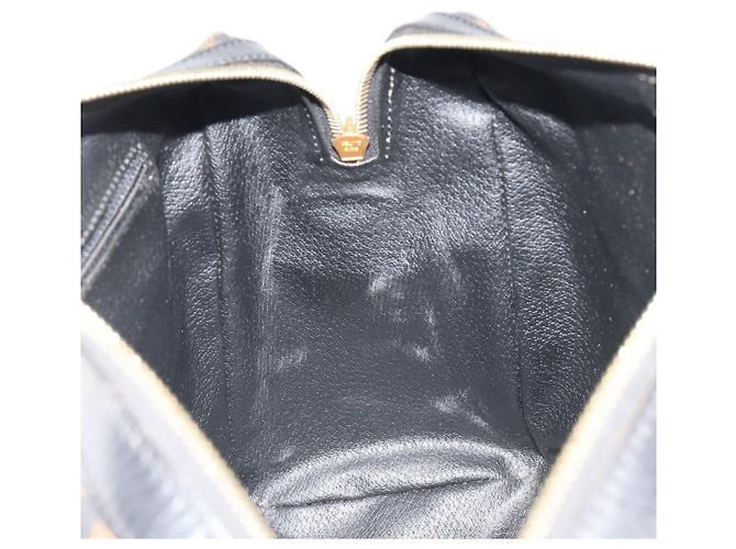 Céline CELINE Macadam Canvas Boston Bag PVC Leather Black Gold - vista 19