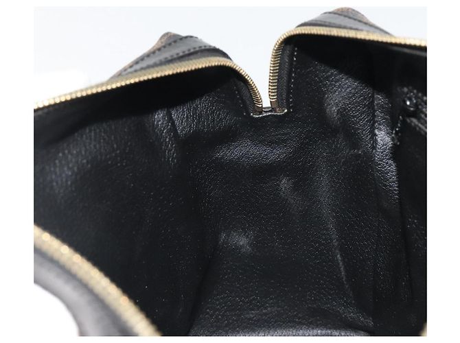 Céline CELINE Macadam Canvas Boston Bag PVC Leather Black Gold - vista 20