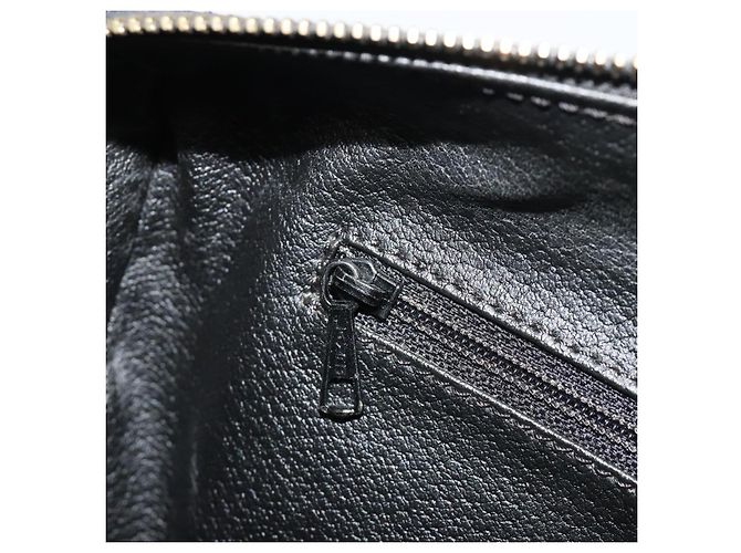 Céline CELINE Macadam Canvas Boston Bag PVC Leather Black Gold - vista 21