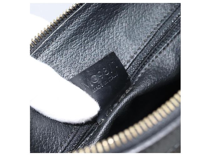 Céline CELINE Macadam Canvas Boston Bag PVC Leather Black Gold - vista 12