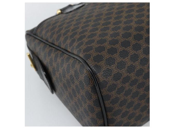 Céline CELINE Macadam Canvas Boston Bag PVC Leather Black Gold - vista 14